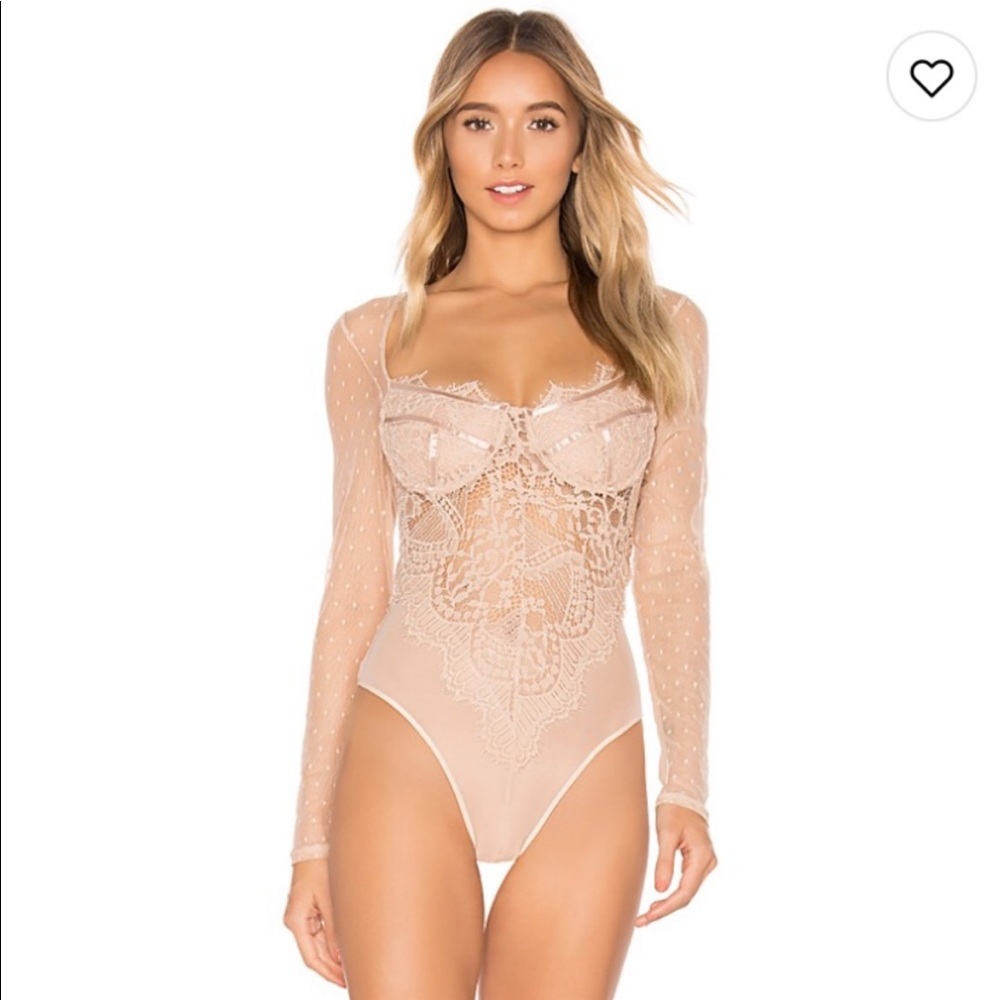 Revolve Nude Going-out party bodysuit